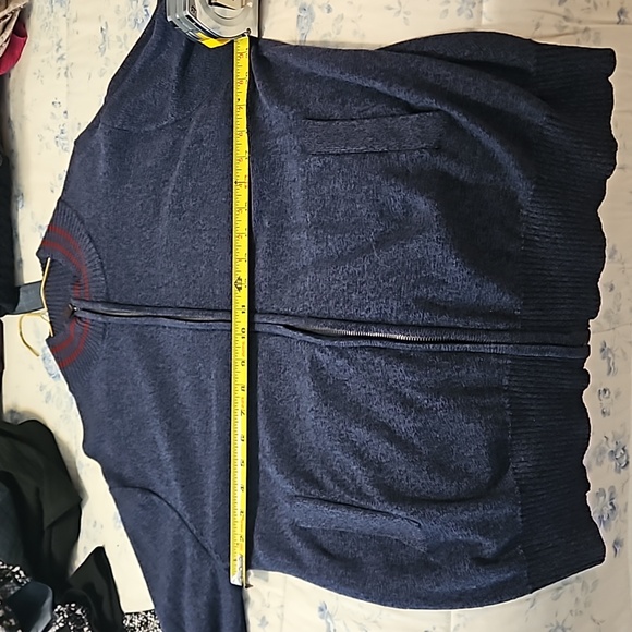 Men's zip up Cardigan w pockets - Picture 3 of 5